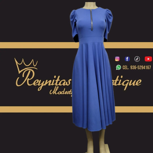 vestido Lidia Azul índigo