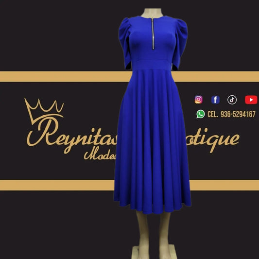 vestido Lidia Azul rey