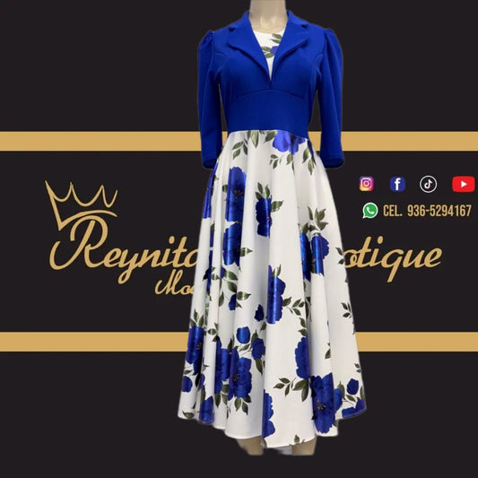 vestido Camila Azul rey