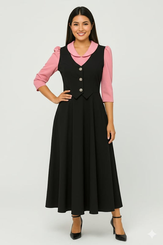 vestido negro clásico