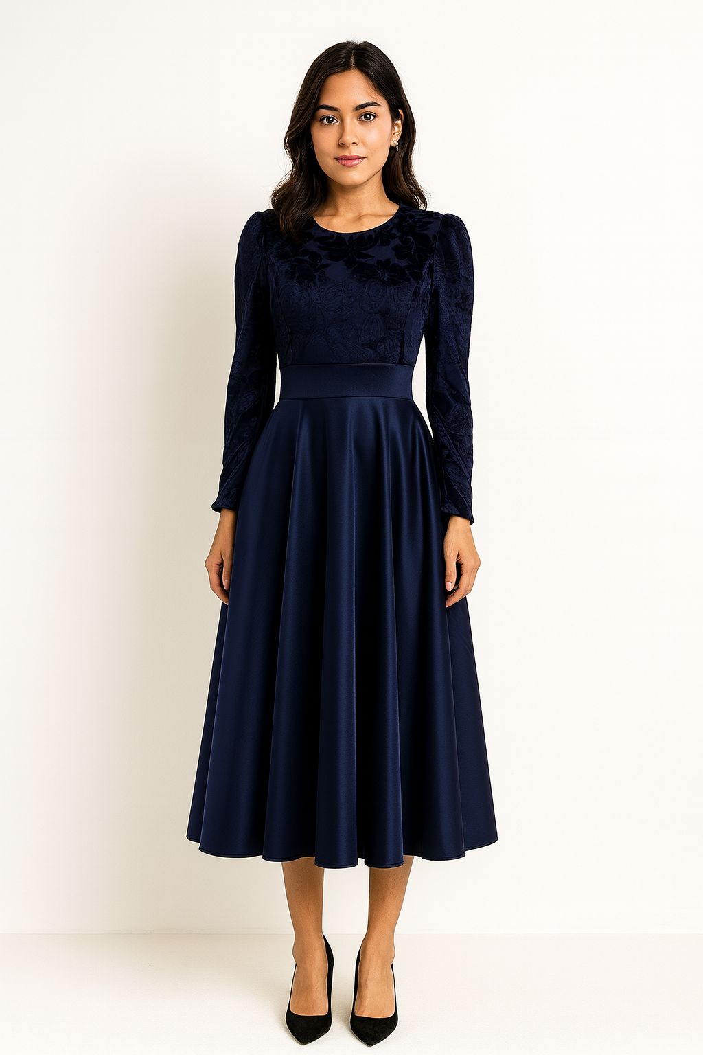 Navy blue maxi dress