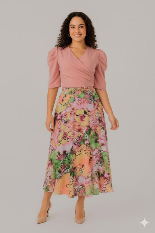 Angie dresses rosa palo