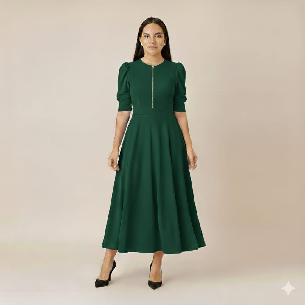 vestido Lidia verde esmeralda