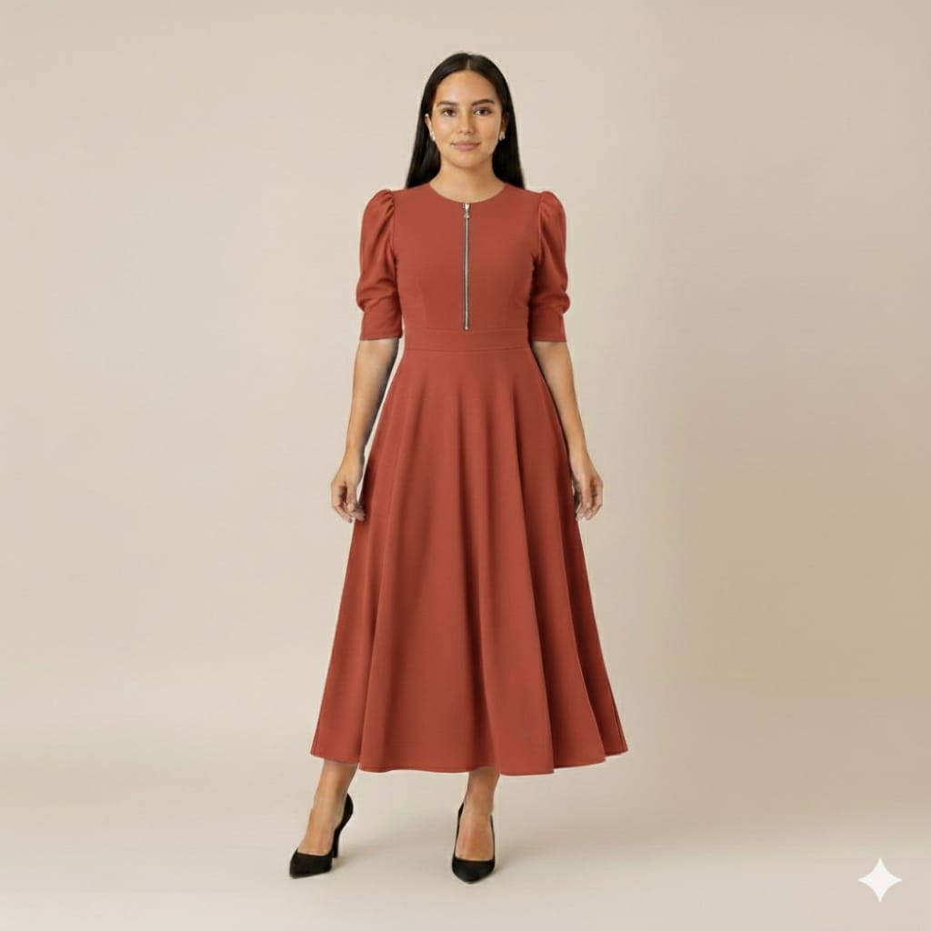 vestido Lidia terracota