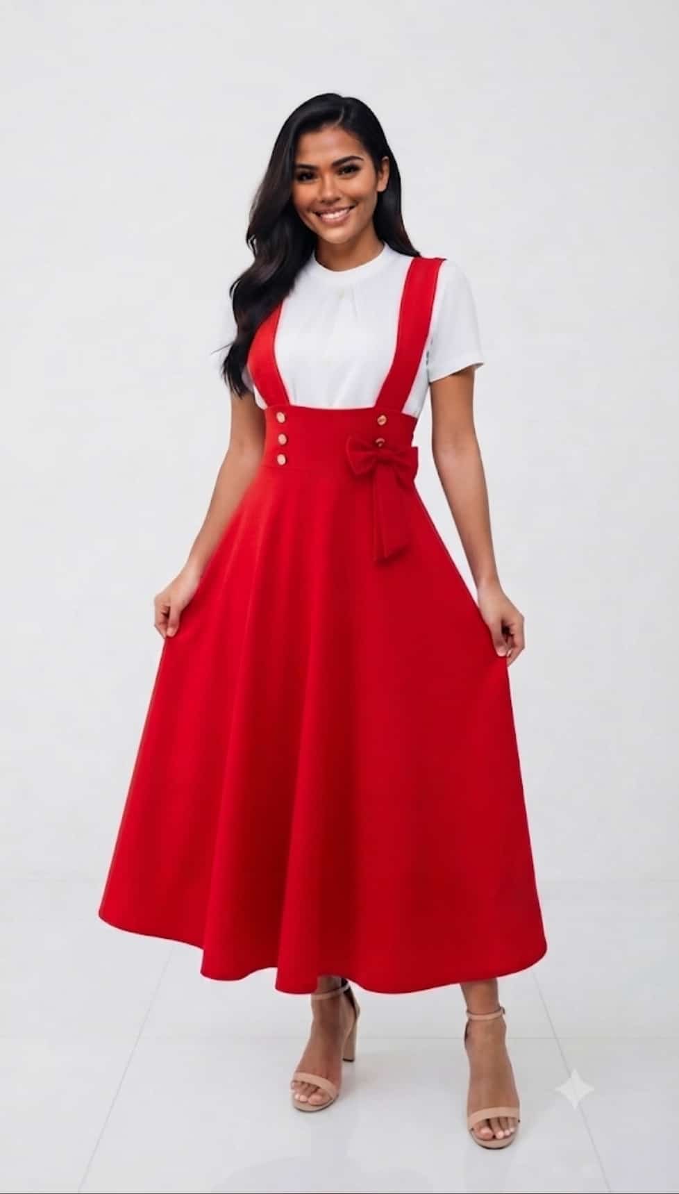 Jumper-Style Skirt with Side Tie