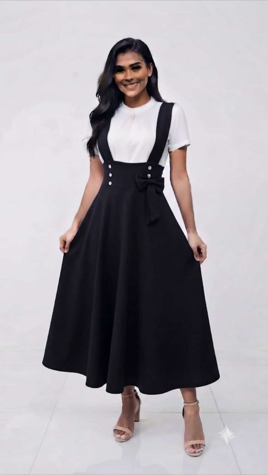 Jumper-Style Skirt with Side Tie