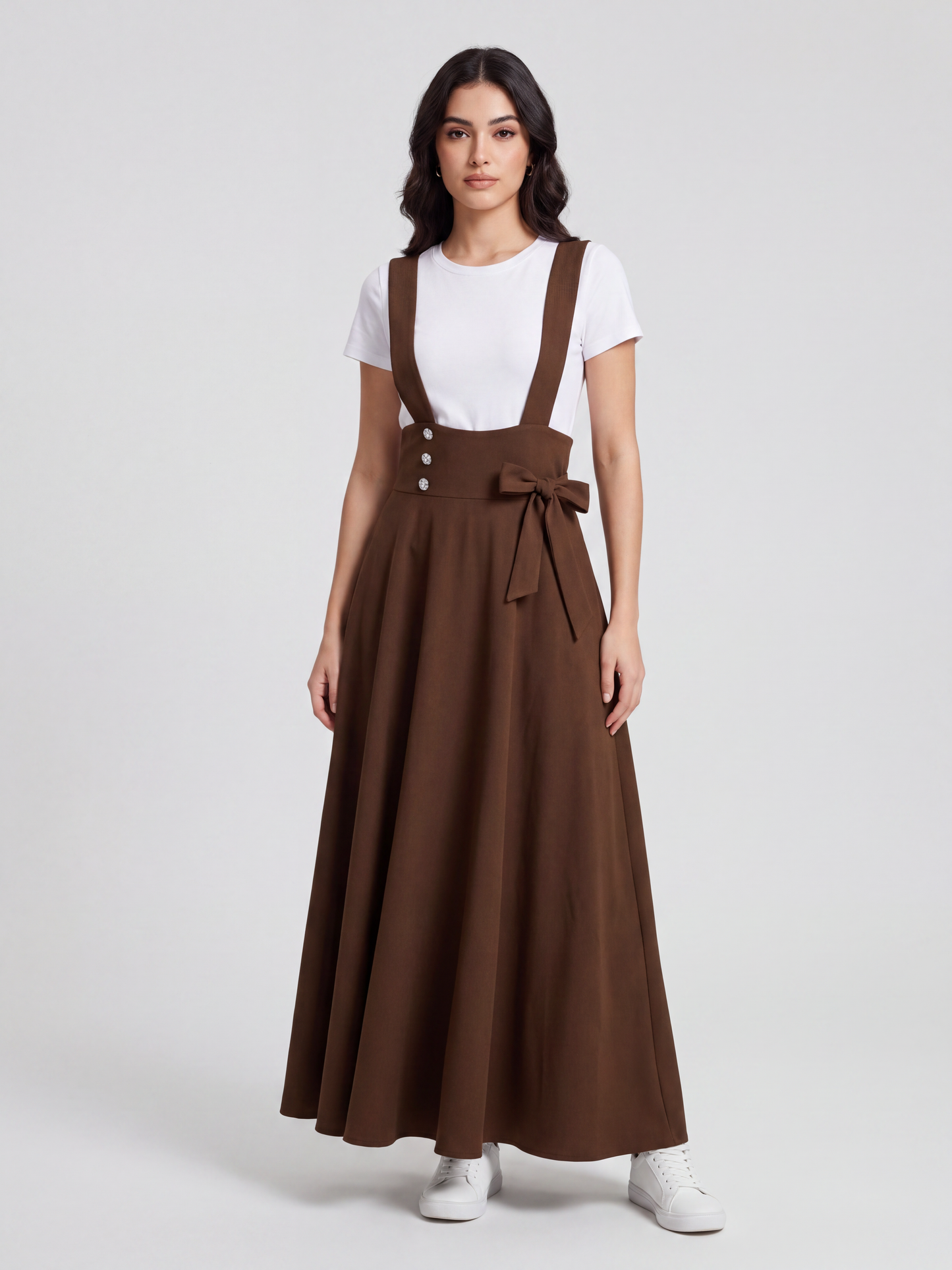 Falda Estilo Jumper con Lazo Lateral