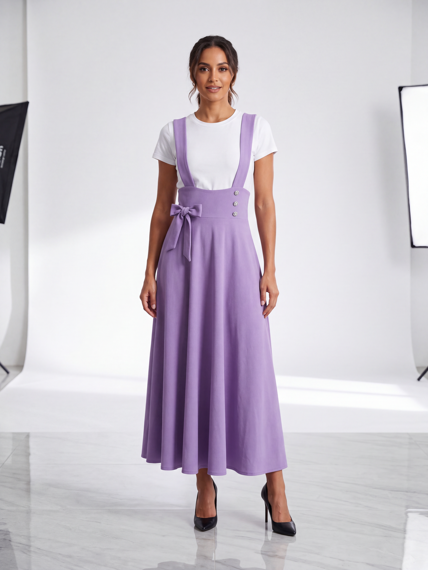 Falda Estilo Jumper con Lazo Lateral