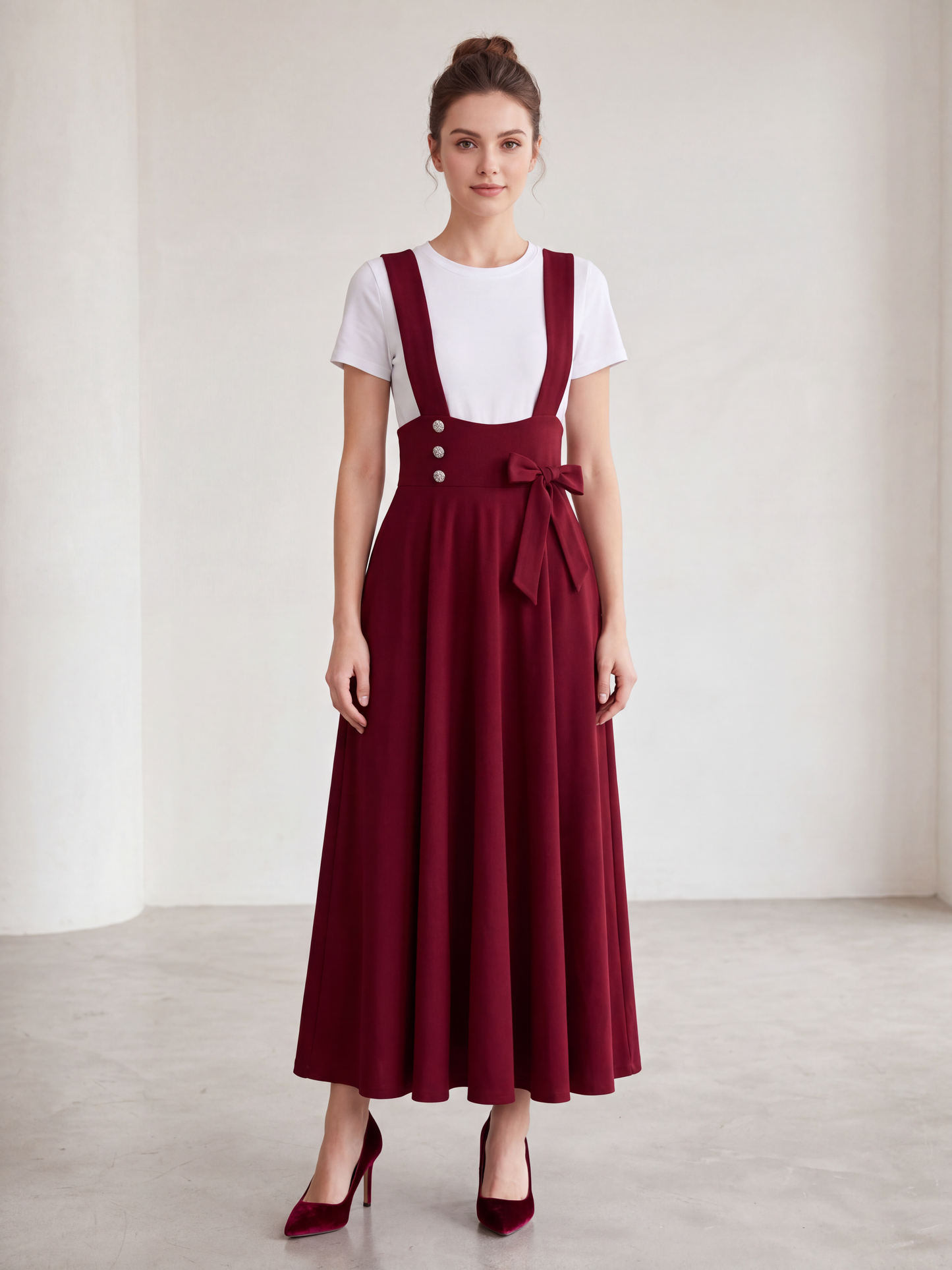 Falda Estilo Jumper con Lazo Lateral