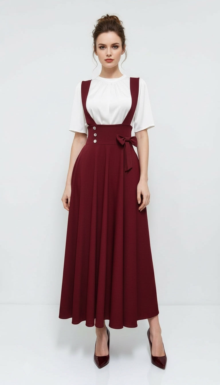 Pinafore Maxi Dress Set