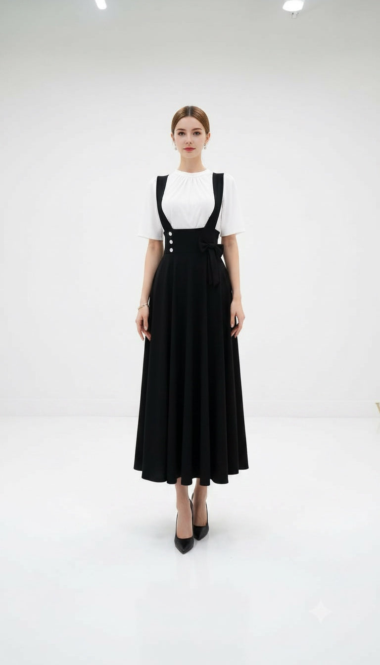 Pinafore Maxi Dress Set
