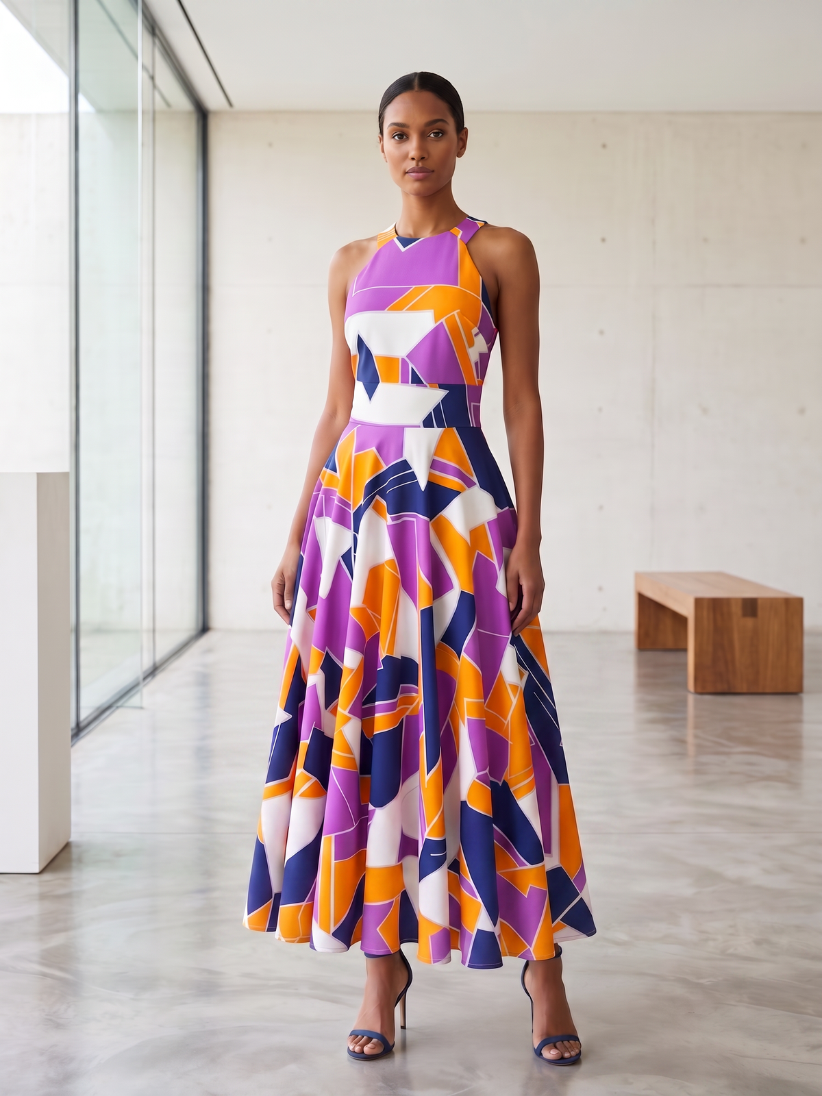 Geometric Print Overall