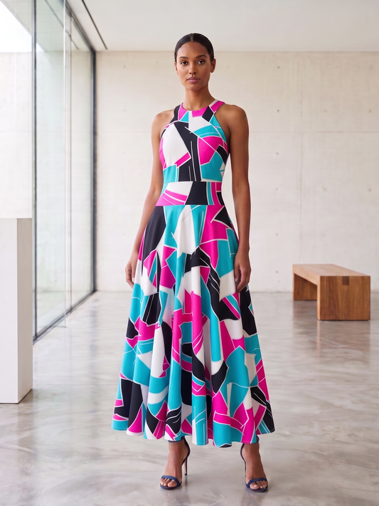 Geometric Print Overall