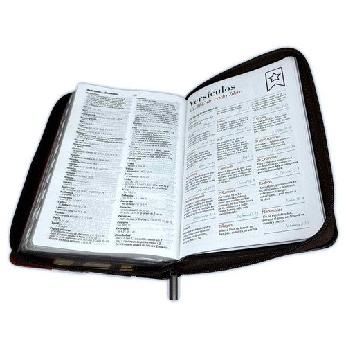 Biblia Camino con Cierre Letra Grande 12 puntos RV1960 imit. piel café con índice